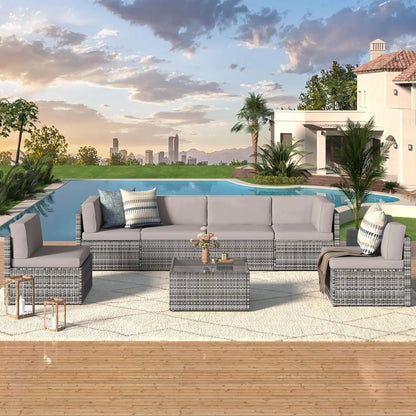 Outdoor Sectional Chair Set – Weather-Resistant Patio Furniture for Garden, Deck, or Backyard