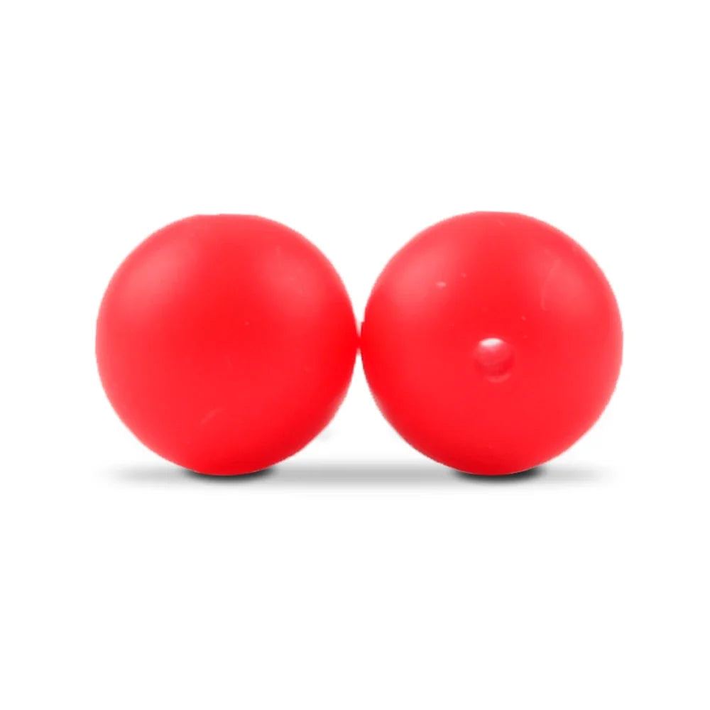 LOFCA Silicone Round Beads 20pcs - 9/12/15mm DIY Jewelry Making Beads for Bracelets, Keychains & Necklaces