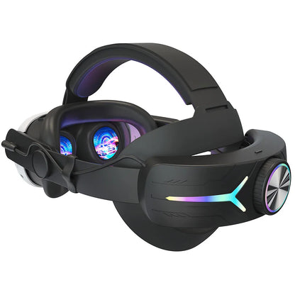 12000mAh RGB Elite Halo Head Strap with Battery for Meta Quest 3S – 25W Fast Charging VR Accessory