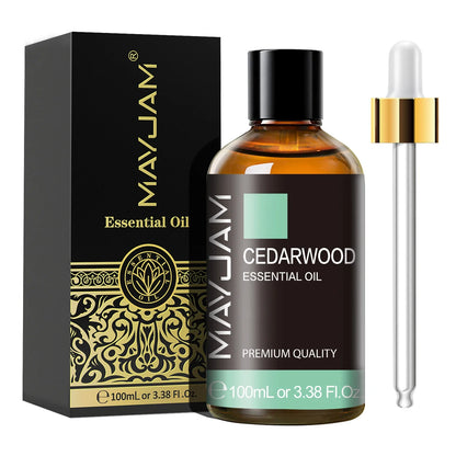 MAYJAM 100ml Essential Oil with Dropper - Sandalwood, Lavender, Eucalyptus & Vanilla for Humidifiers & Candles