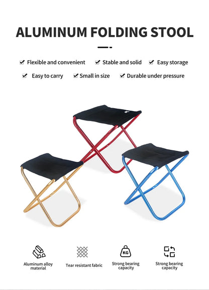 Portable Multifunctional Outdoor Folding Chair – Ultra-Light Picnic, Camping, Travel Fishing Stool & Accessories