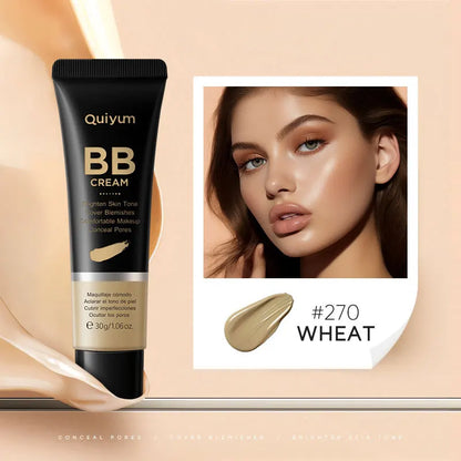High Coverage BB Cream Foundation – Waterproof Long-Lasting Concealer & Brightening Face Primer for Natural Contour Makeup Base