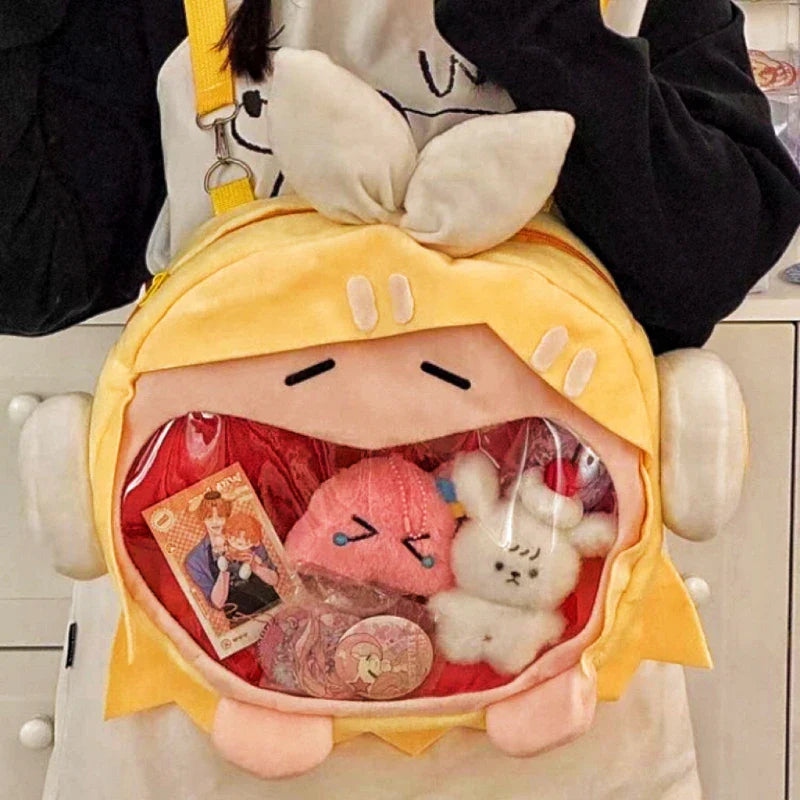 Y2K Japanese Cartoon Plush Backpack – Kawaii Harajuku Anime Ita Bag, Student Schoolbag & Women’s Shoulder Cosplay Knapsack