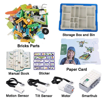 NEW WeDo 2.0 Core Set Robotics STEAM Kit – Compatible with 45300 We-Do Building Blocks, DIY Educational Toy for Christmas