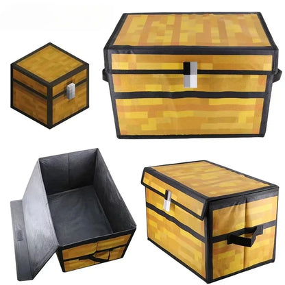 Minecraft-Inspired Large Chest Storage Box – Foldable Dustproof Organizer for Clothes, Blankets & Home Decor