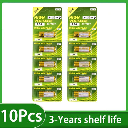 12V A23 Battery Pack - 23A Alkaline Batteries for Doorbells Remote Controls & Electronic Toys