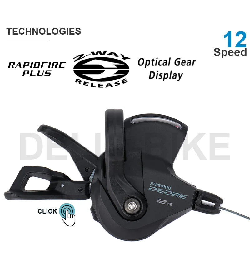 SHIMANO DEORE M6100 12-Speed Groupset – Right Shifter, Rear Derailleur, Chain & SUGEK 11-50T/52T Cassette Sprocket