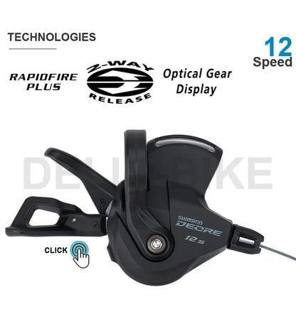 SHIMANO DEORE M6100 12-Speed Groupset – Right Shifter, Rear Derailleur, Chain & SUGEK 11-50T/52T Cassette Sprocket