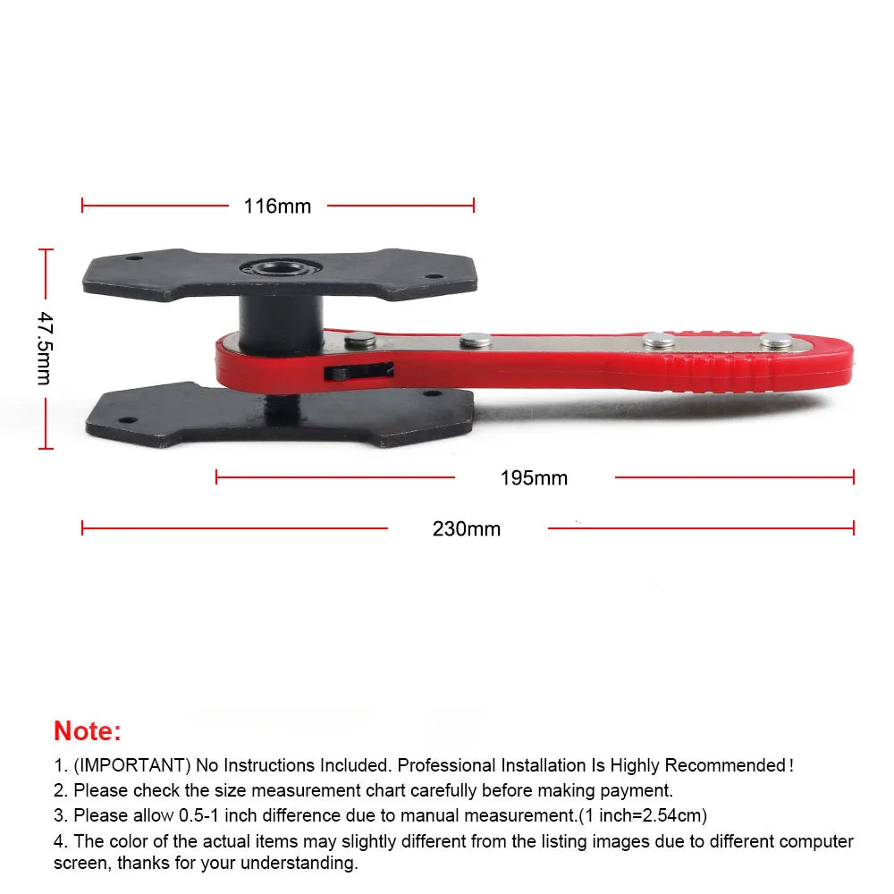 Car Brake Caliper Piston Spreader Tool – Portable Ratchet Pad Install Press Tool (Red & Blue)