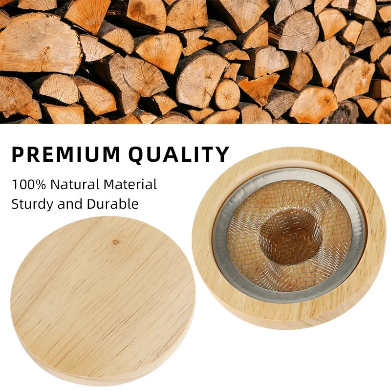 Cocktail Smoker Kit — Whiskey Wooden Smoker with Apple, Cherry, Oak & Pecan Wood Chips, Bar & Kitchen Drink Accessory