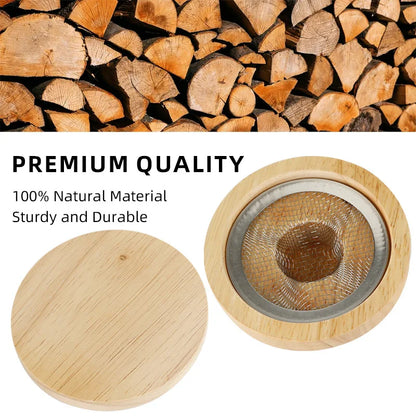 Cocktail Smoker Kit — Whiskey Wooden Smoker with Apple, Cherry, Oak & Pecan Wood Chips, Bar & Kitchen Drink Accessory