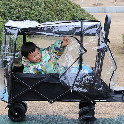 Waterproof PVC Rain Cover for Camping Trolley Folding Garden Picnic Wagon Stroller 91x51x74cm