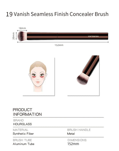 Hourglass No.19 Vanish Concealer Brush – Soft Fiber, Seamless Finish Face Makeup Brush