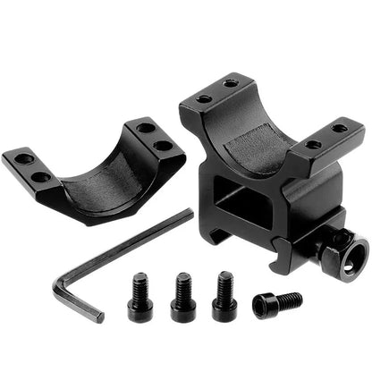 Hunting Rifle Scope Mount Ring – 25.4mm/30mm Tactical Scope & Flashlight Holder for 11mm/20mm Picatinny Rail