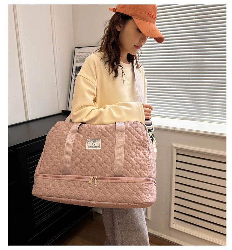 Short Trip Travel Bag – Large Capacity Waterproof Handbag with Dry & Wet Separation for Men & Women