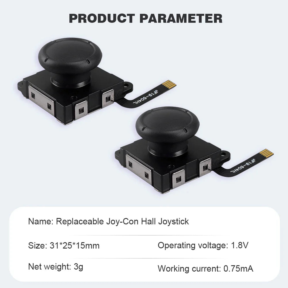 1/2PCS Hall Effect Joystick for Nintendo Switch/Lite/OLED – No Drift Analog Thumb Stick, Electromagnetic Stick