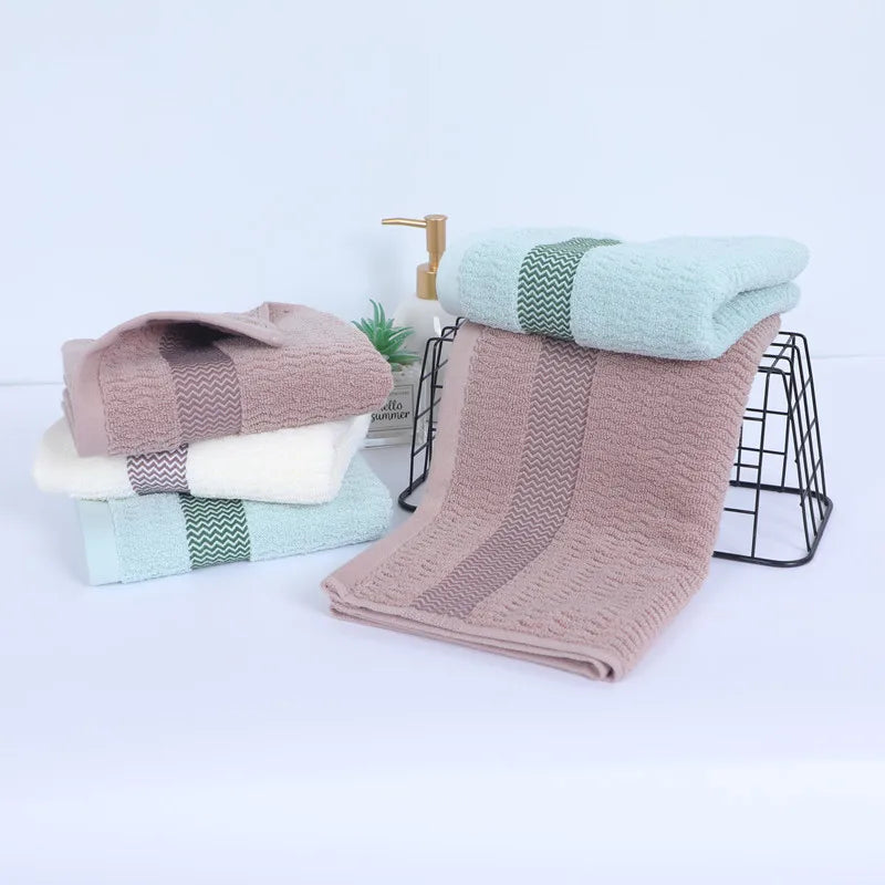 2pcs Thickened Cotton Face Towels — Soft, Quick-Dry, Highly Absorbent Towels