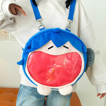 Y2K Japanese Cartoon Plush Backpack – Kawaii Harajuku Anime Ita Bag, Student Schoolbag & Women’s Shoulder Cosplay Knapsack