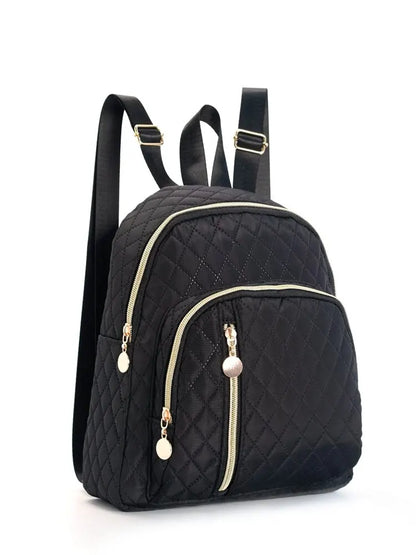 Quilted Pattern Classic Backpack - Stylish and Durable Design