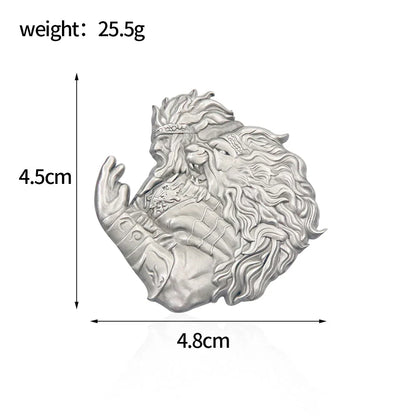 Open World Game Miniature Enamel Pins – Ranni & Godfrey Figure Badge for Gamers