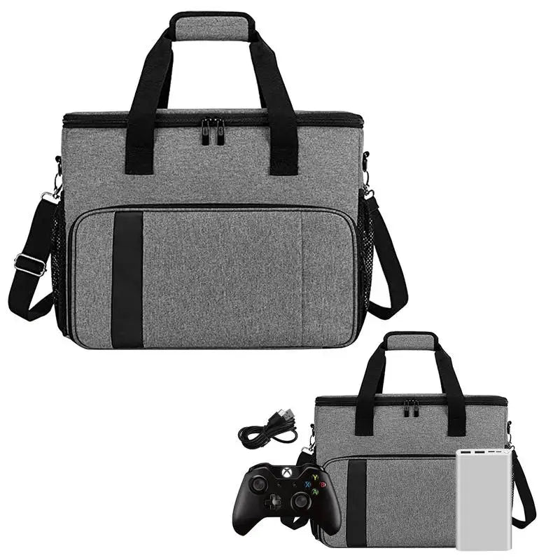 PS5 Controller Travel Bag — Hard Shell Game Console Carrying Case with Multiple Storage Pockets