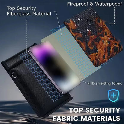 Waterproof Fireproof Car Key Signal Shielding Bag – RFID Blocking Faraday Pouch and Mobile Phone RF Signal Blocker Case
