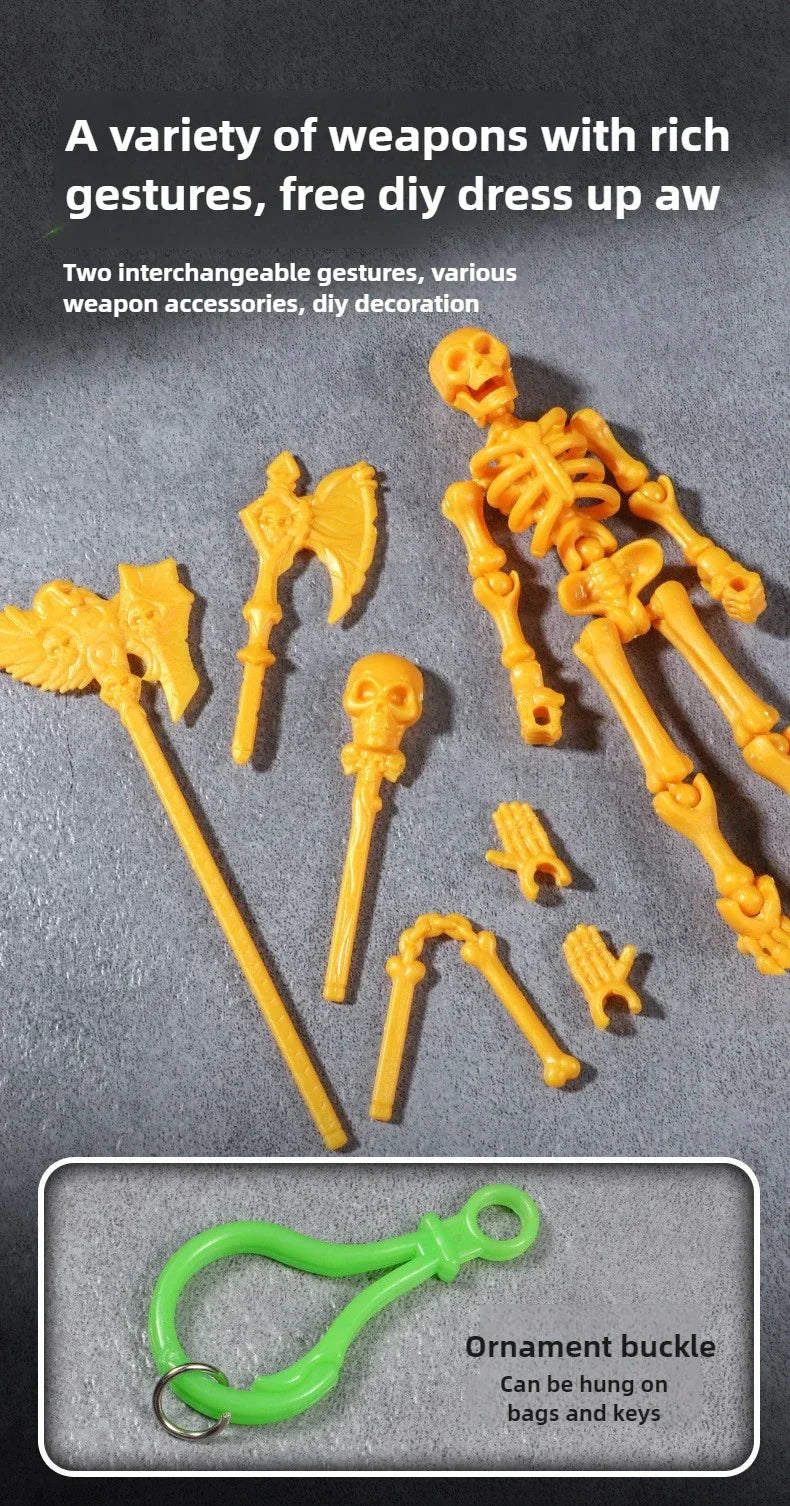 3D Articulated Skull Model – Assemble Action Figure for Anime, Games & Decoration