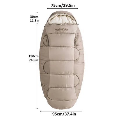 Naturehike PS300 Cotton Sleeping Bag – Wearable Winter Sleeping Bag for Hiking, Camping & Travel