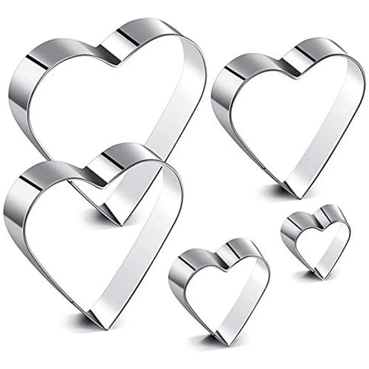 DIY Love Heart Stainless Steel Cookie Cutter Mould - Biscuit Mold for Fondant, Pastry, Cake Decorating, and Baking Tools in the Kitchen Bakeware