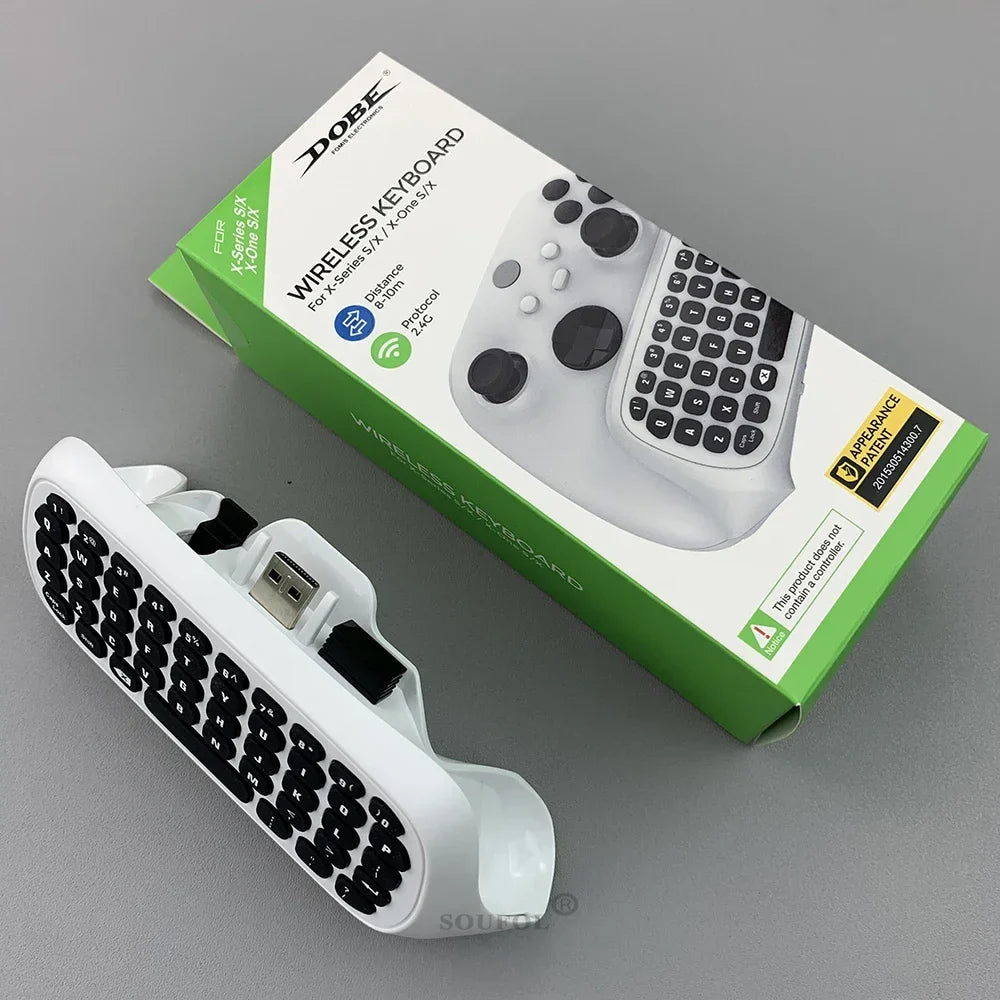 Wireless 2.4GHz Mini Controller Keyboard Chatpad with Audio Jack for Xbox Series X/S