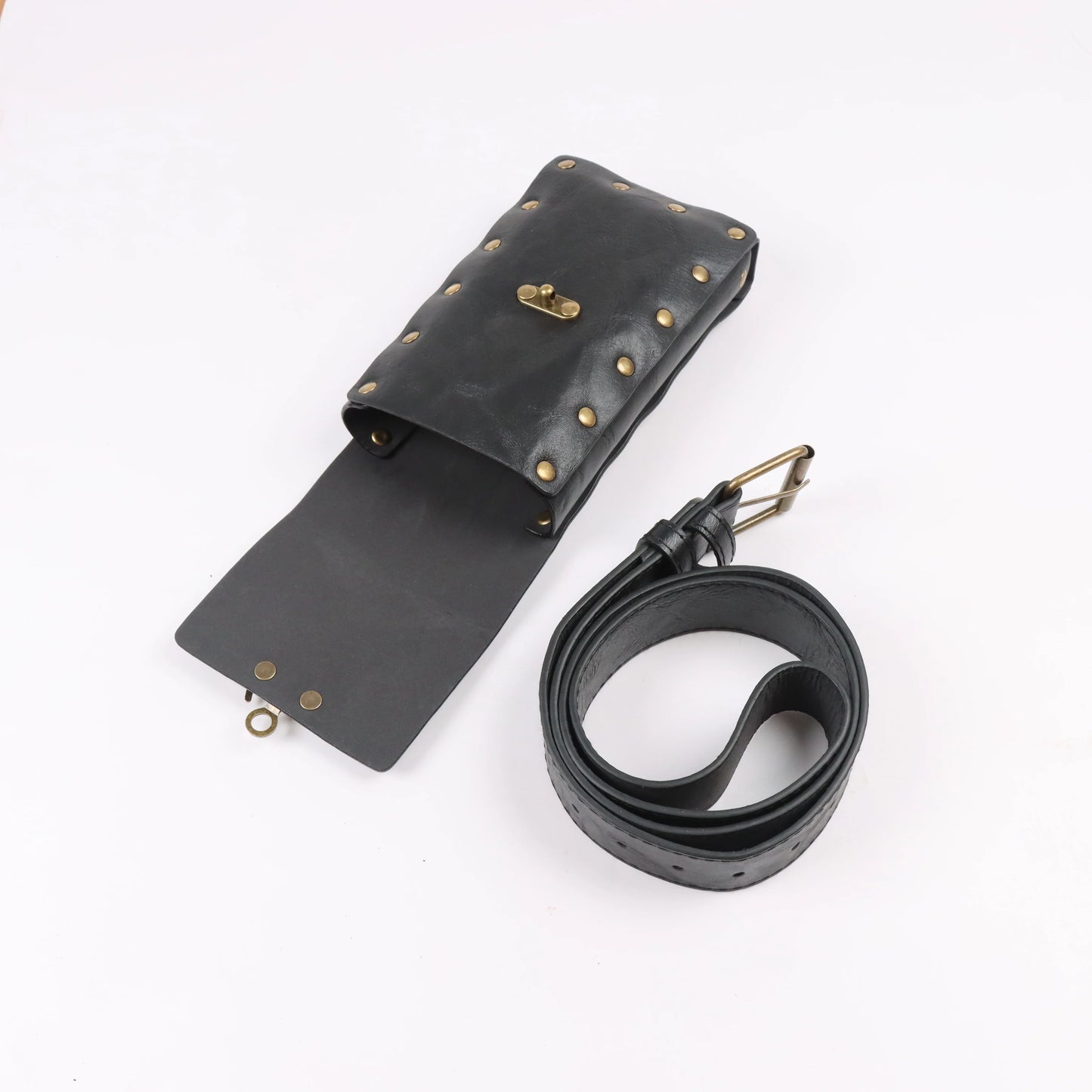 Renaissance Costume Belt Set – Leather Pouch with 3 Potion Bottles, Medieval Festival & Halloween Waist Accessories