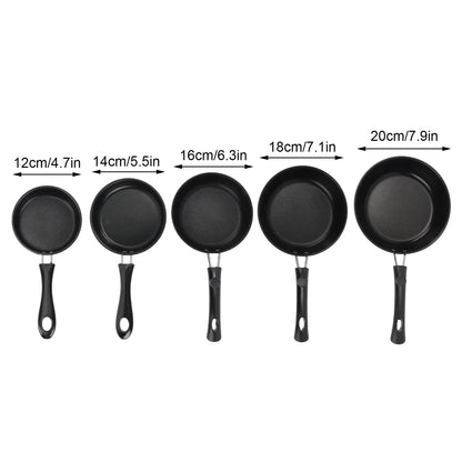 12–20cm Mini Non-Stick Frying Pan – Thickened Stainless Steel Skillet for Gas & Induction Cooking