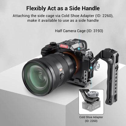 SmallRig NATO Top Handle Lite with Cold Shoe: Portable Camera Handle for Sony, Canon, Nikon - Compatible with Camera Cage 3766