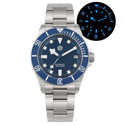 San Martin SN0121T Titanium Diving Watch – NH35 Automatic, Grade 2 Titanium, 120-Click Bezel, 300M Waterproof Wristwatch
