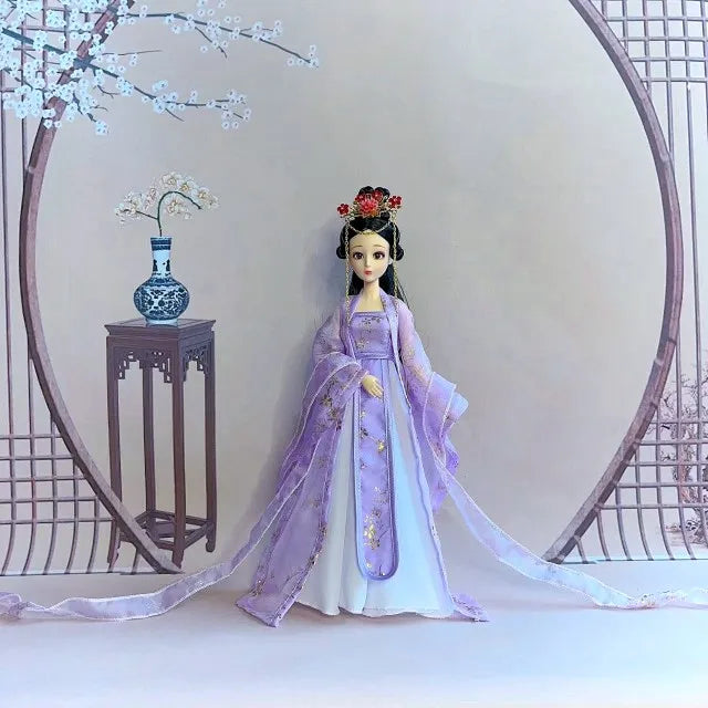 1/6 Scale Hanfu Fairy Princess Costume – Ancient Outfit for 12-Inch Female Action Figure Body