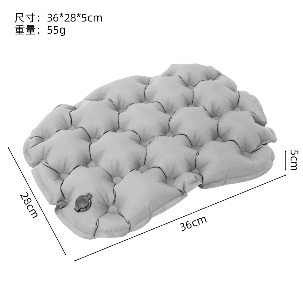 Inflatable Seat Cushion 36x28cm Portable Outdoor Camping Hiking Travel Chair Pad Lightweight Comfortable Inflatable Sitting Mat