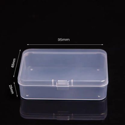 Mini Rectangular Plastic Storage Box – Translucent, Dustproof Jewelry & Small Item Container