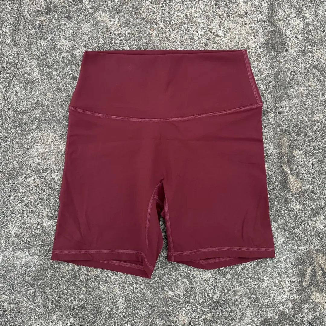 Women’s Solid Color Yoga Shorts – Compression Sport Leggings, Sweat-Wicking Training & Cycling Shorts with Pocket