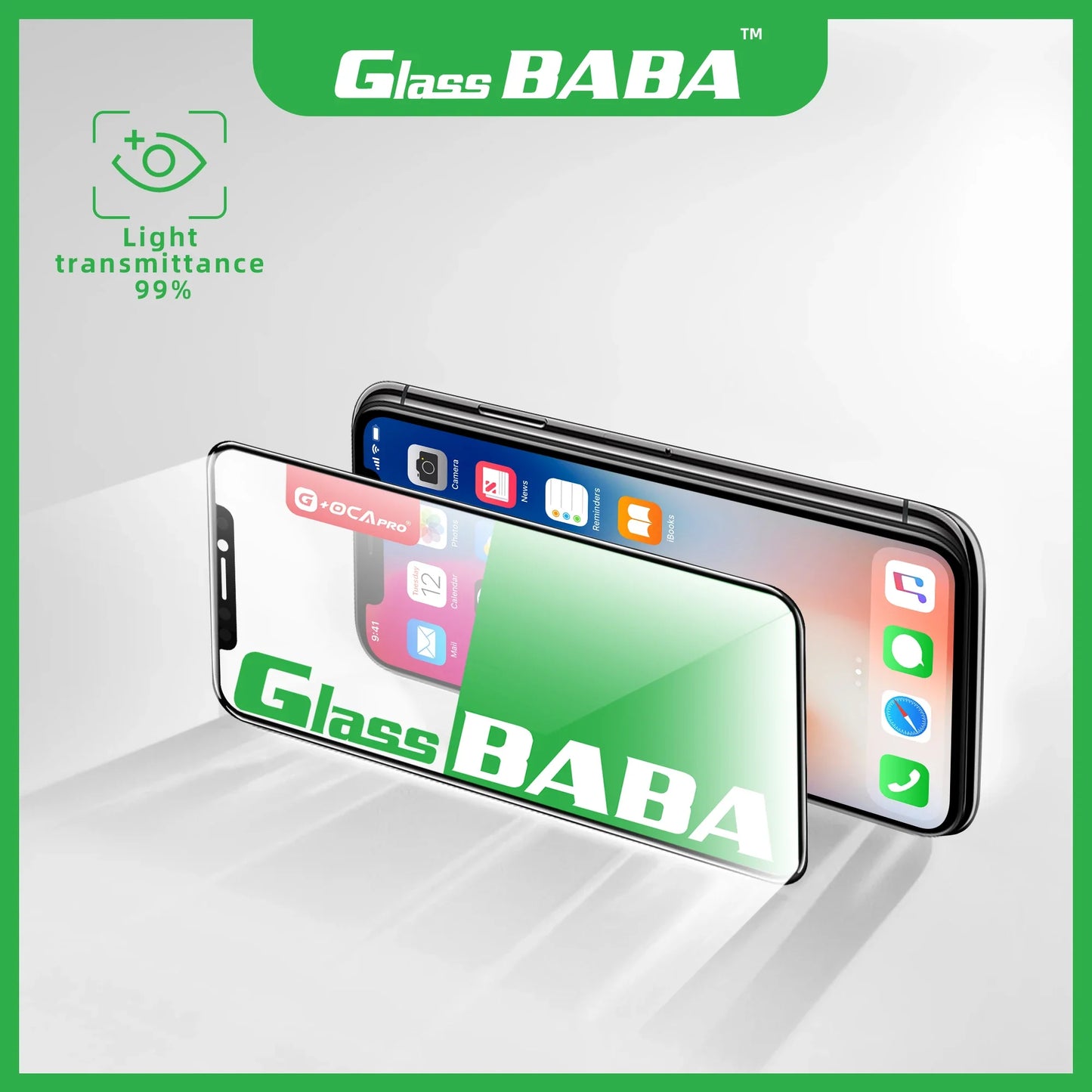 5PCS G+OCA Glass+BABA 2-in-1 Screen Protector — Touch Lens for iPhone 11/12/13/14 Plus/15/16 Pro Max/Mini/X/XS/XR Max