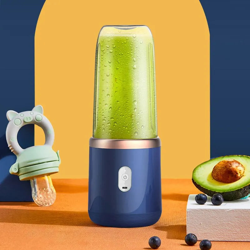 Portable Electric Small Juice Extractor | Blue/Pink | Household Multi-Function Juice Cup | Mixing and Auxiliary Food