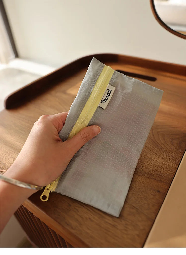 Multifunctional Lightweight Pouch for Women — Macaron Color Bag for Eyebrow Pencil, Stationery, Jewelry, Documents & Coins