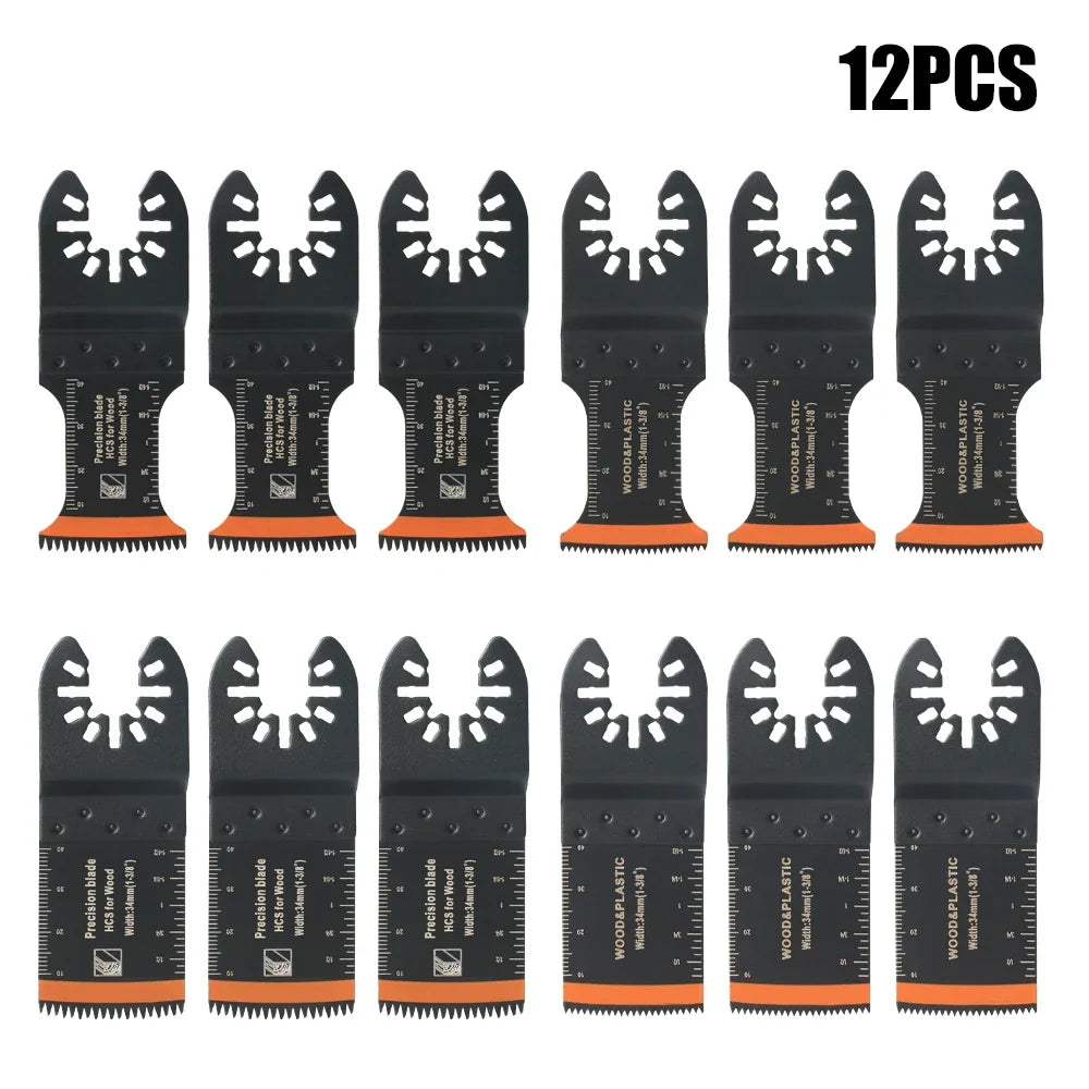 Tooth Oscillating Saw Blade Kit - 10-39PCS Carbide Multitool Blades for Wood PVC & Metal Cutting