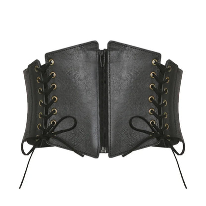 Elevate Your Style: Fashion Women's Corset Wide Belt - Pu Leather Slimming Body Waistband, Elastic High Waist Belt for Gothic Dress Girdle