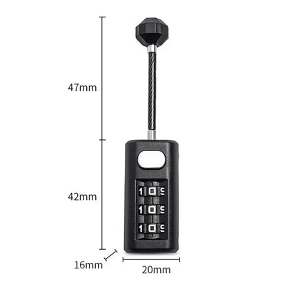 3-Digit Combination Lock – Mini Luggage, Backpack, and Cabinet Padlock with Resettable Code