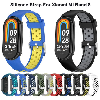 Breathable Silicone Sport Strap for Xiaomi Mi Band 8 – Replacement Wristband Accessory
