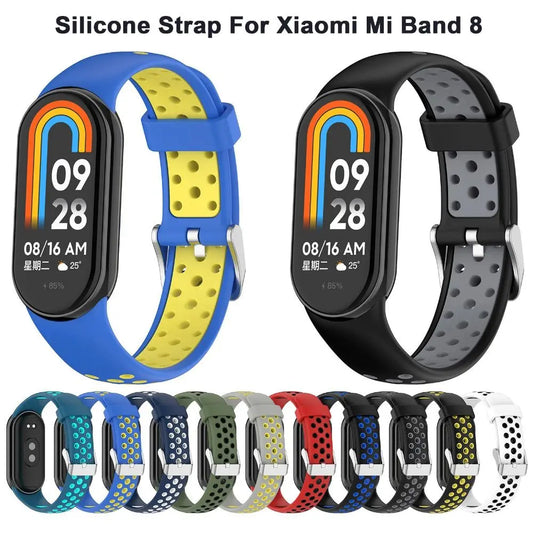 Breathable Silicone Sport Strap for Xiaomi Mi Band 8 – Replacement Wristband Accessory