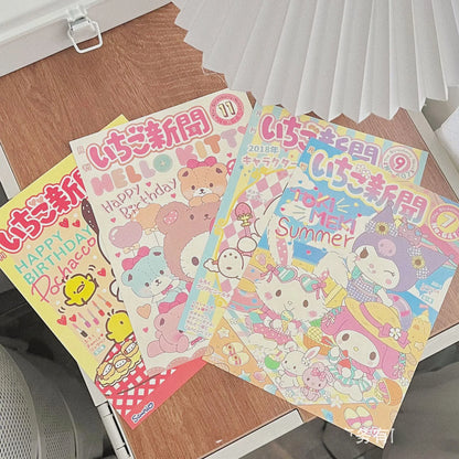10PCS Sanrio Cartoon Monthly Posters – Cute Heart Room Decor for Teenagers, Dormitory, Bedroom & DIY Wall Decoration