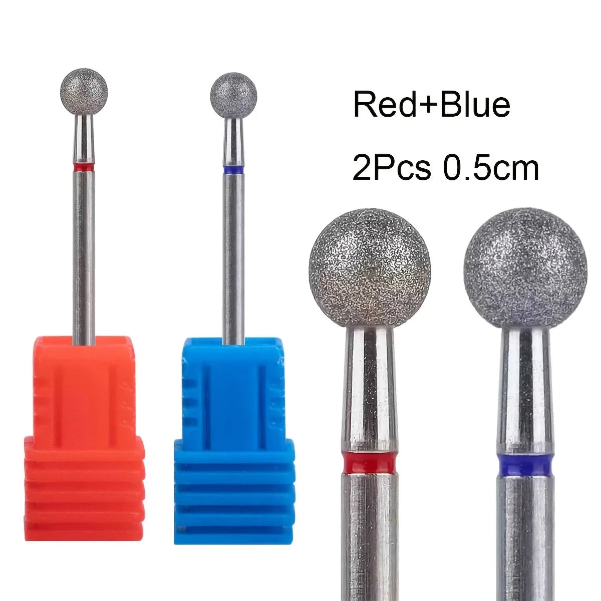 1/2/4Pcs Diamond Nail Drill Bit Set - Rotary Electric Milling Cutters for Manicure, Pedicure, Cuticle & Nail Tools Accessories