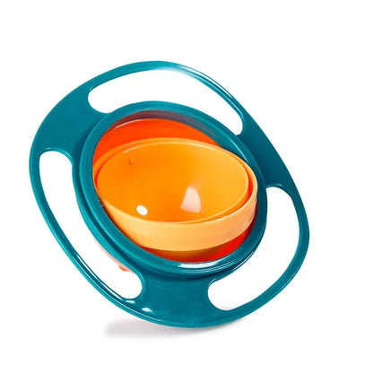 Universal Gyro Bowl – 360° Rotary Spill-Proof Feeding Dish & Balance Training Toy for Children