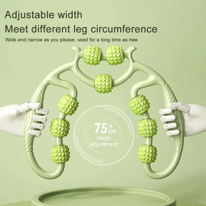 9-Wheel Fascia Muscle Roller – Cellulite Massage Tool for Relieving Muscle Soreness & Reducing Thigh, Calf, and Arm Cellulite